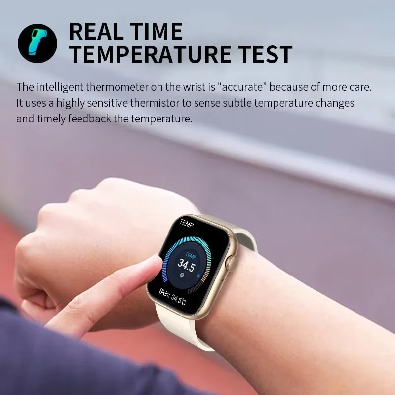 Smart Watch 2024 Wireless Charging Smartwatch Bluetooth Calls Men Women Smartwatches Fitness Bracelet Custom Watch Face