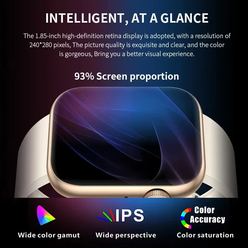 Smart Watch 2024 Wireless Charging Smartwatch Bluetooth Calls Men Women Smartwatches Fitness Bracelet Custom Watch Face