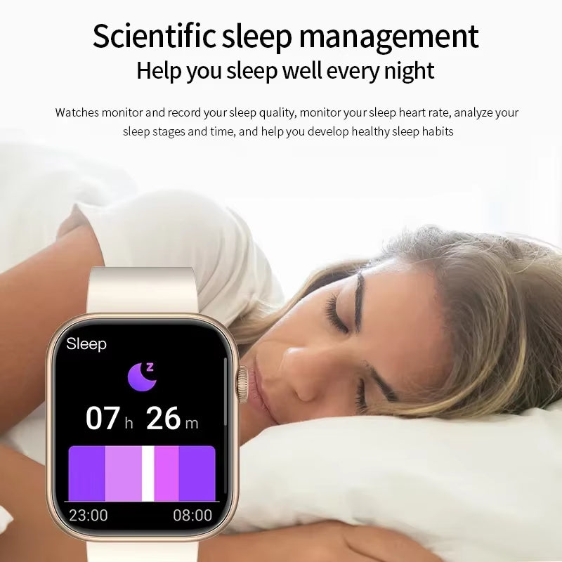 Smart Watch 2024 Wireless Charging Smartwatch Bluetooth Calls Men Women Smartwatches Fitness Bracelet Custom Watch Face