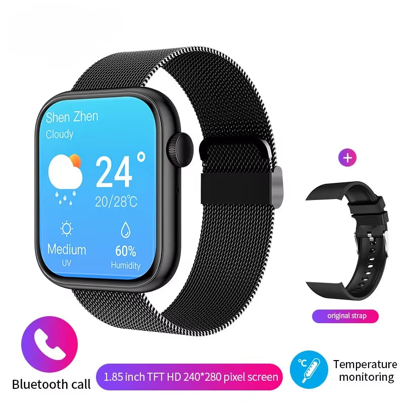 Smart Watch 2024 Wireless Charging Smartwatch Bluetooth Calls Men Women Smartwatches Fitness Bracelet Custom Watch Face