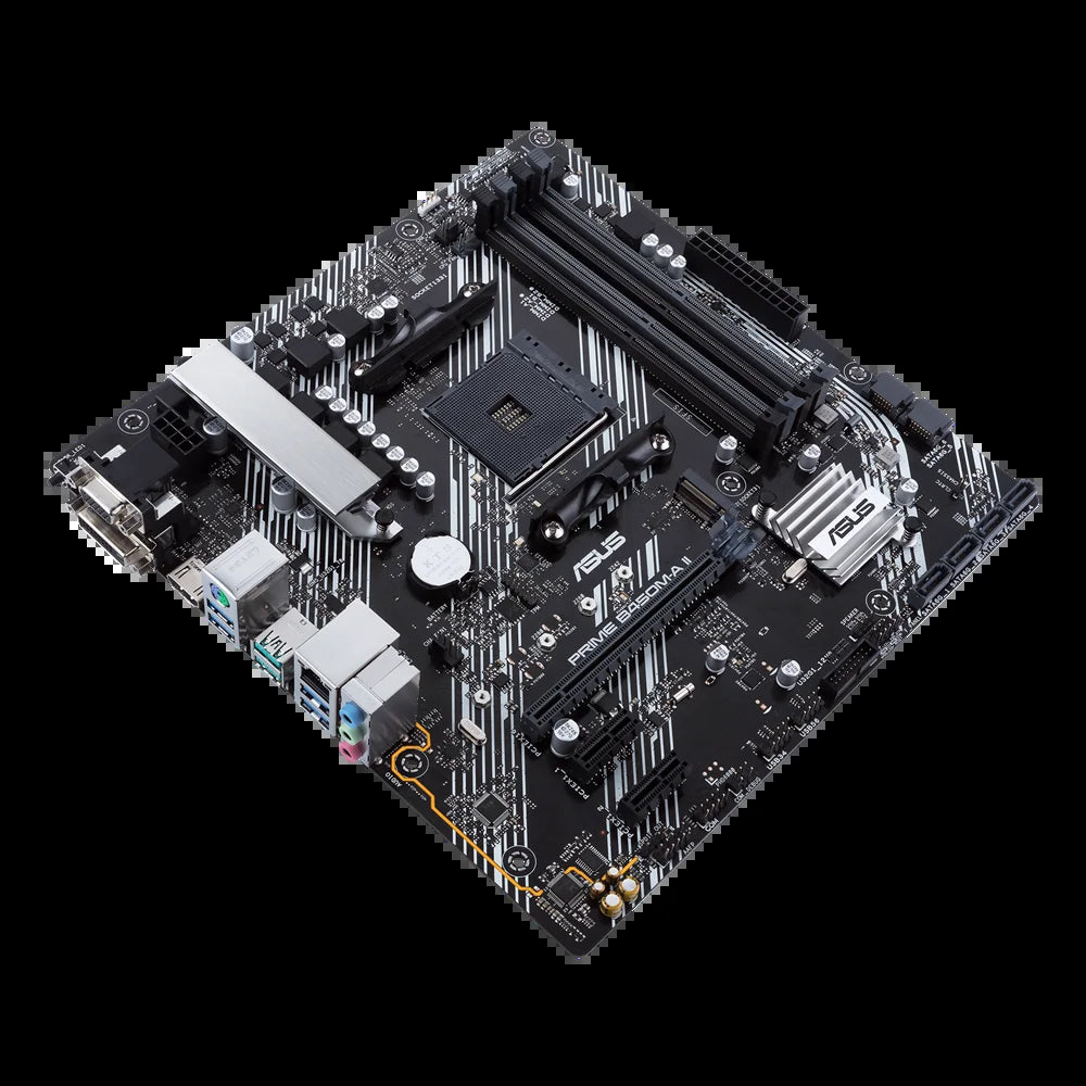 Prime B450M-A II AMD AM4 (Ryzen 5000, 3Rd/2Nd/1St Gen Ryzen Micro ATX Motherboard (128GB DDR4, 4400 O.C.), Nvme, HDMI 2.0B/Dvi/D-Sub, USB 3.2 Gen 2, BIOS Flashback, and Aura Sync)