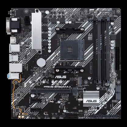 Prime B450M-A II AMD AM4 (Ryzen 5000, 3Rd/2Nd/1St Gen Ryzen Micro ATX Motherboard (128GB DDR4, 4400 O.C.), Nvme, HDMI 2.0B/Dvi/D-Sub, USB 3.2 Gen 2, BIOS Flashback, and Aura Sync)