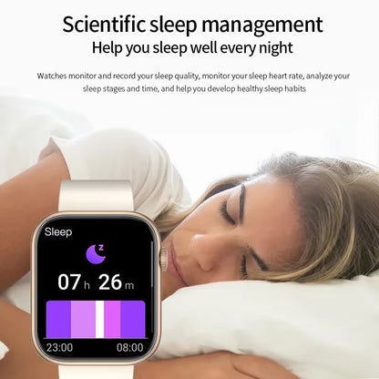 Smart Watch 2024 Wireless Charging Smartwatch Bluetooth Calls Men Women Smartwatches Fitness Bracelet Custom Watch Face
