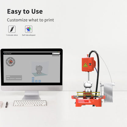 K7 3D Mini Printer 100X100X100Mm No Heated Bed One-Key Printe with TF Card PLA Filament Simple Small Printing Machine