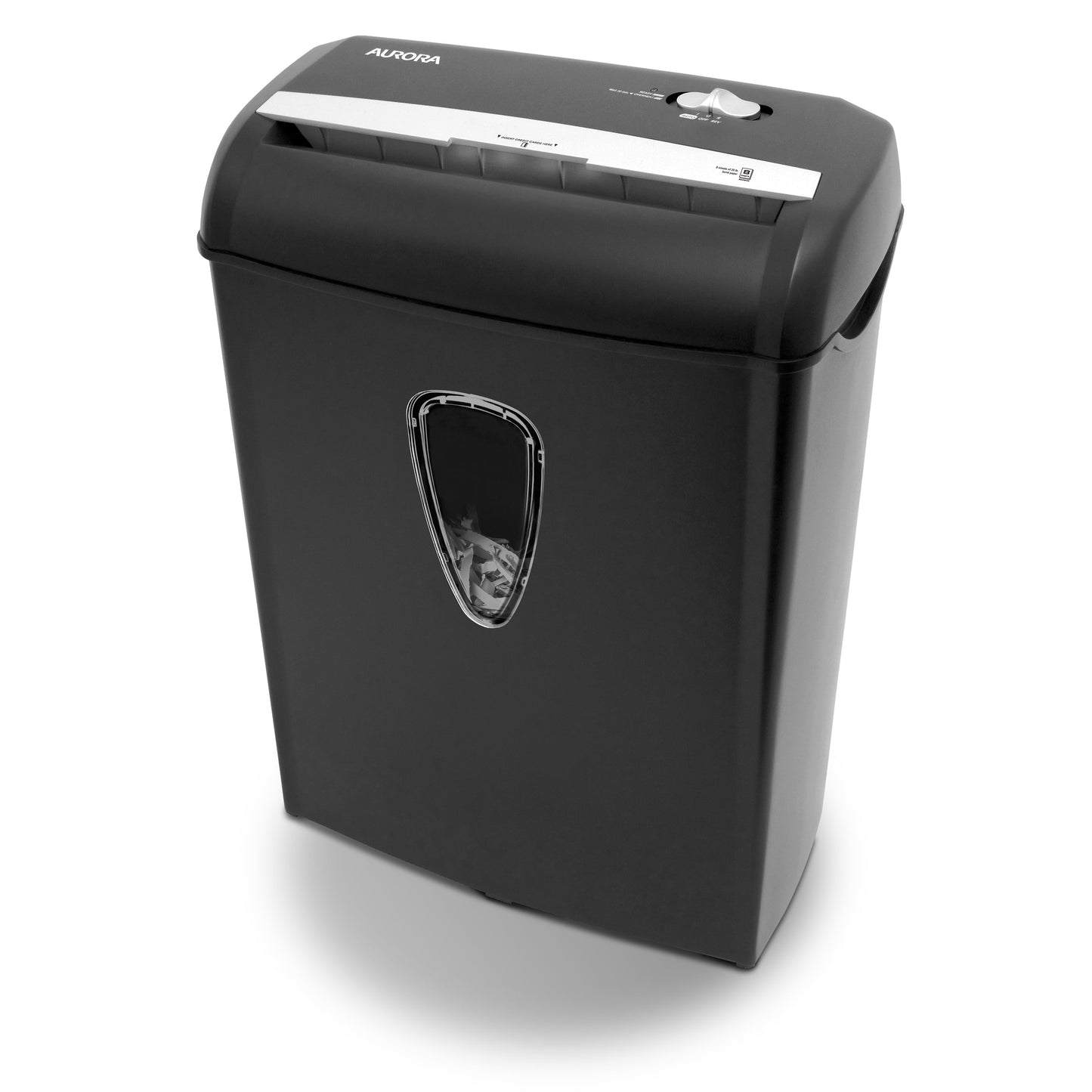 8-Sheet Cross-Cut Paper Shredder, Black, New