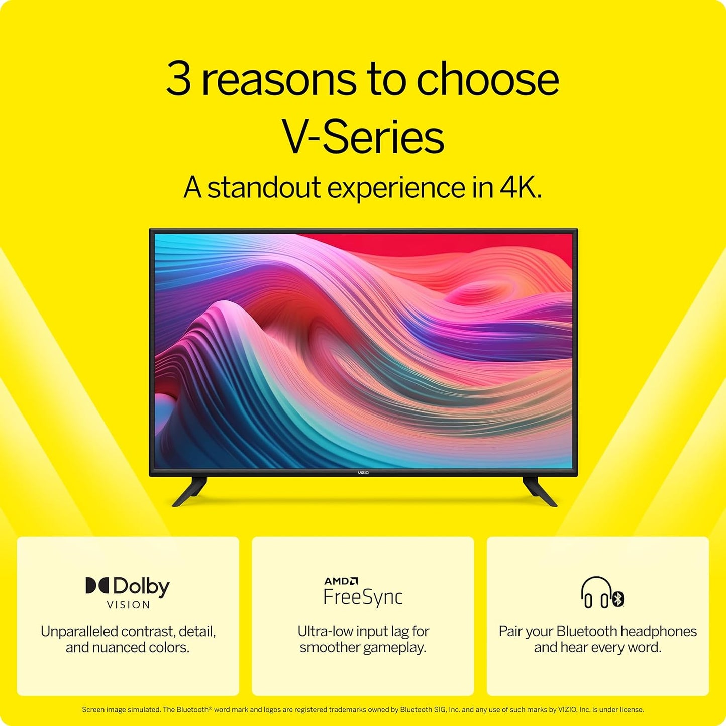 50-Inch V-Series 4K UHD LED HDR Smart TV with Apple Airplay and Chromecast Built-In, Dolby Vision, HDR10+, HDMI 2.1, Auto Game Mode and Low Latency Gaming, V505-J09, 2021 Model